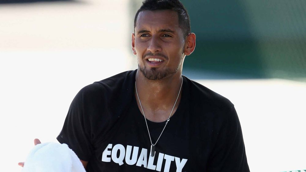 Nick Kyrgios in action at the French Open.