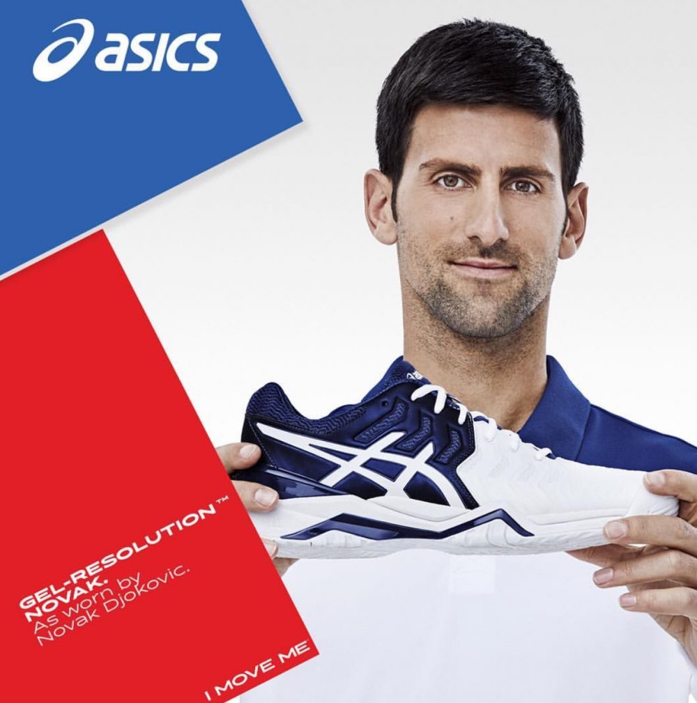 Novak Djokovic Signs with ASICS Tennis for Footwear