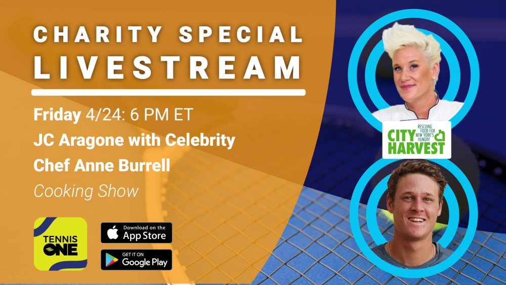 Celebrity Chef Anne Burrell Teams Up with Pro Tennis Player JC Aragone & TennisOne to Raise Money to Fight Hunger