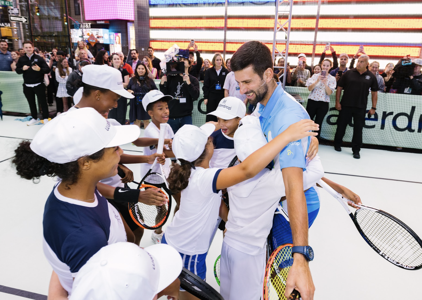 Novak Djokovic Played Tennis in Times Square to Kick off waterdrop® Partnership