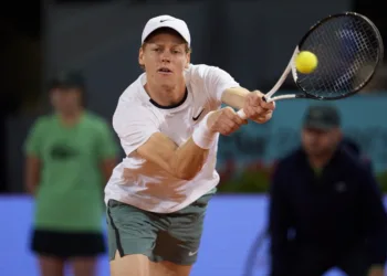 Jannik Sinner in action at the Madrid Open.