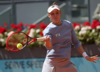 Elena Rybakina at the Madrid Open.
