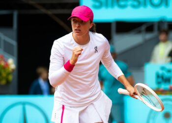 Swiatek at the Madrid Open.