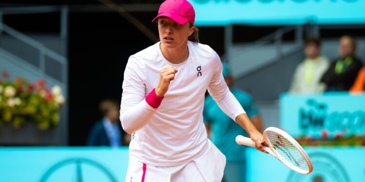 Swiatek at the Madrid Open.