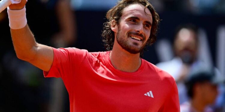 Tsitsipas at the Italian Open.