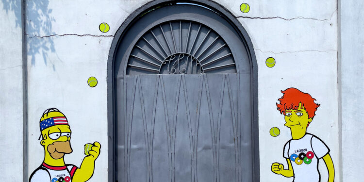 Jannik Sinner immortalized as a Simpson character